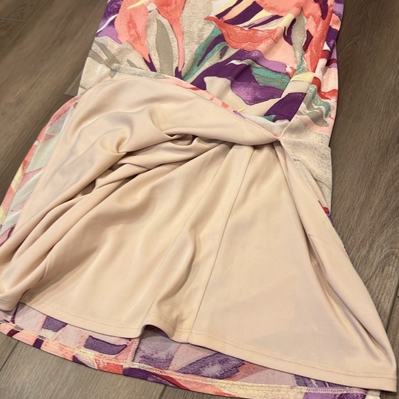 Wayf Tropical Print Slip Midi Dress Spaghetti Strap Form Flattering Sz Small - Picture 13 of 14